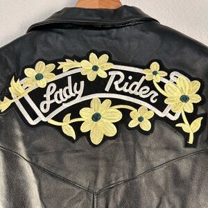 Diamond Plate Lady Rider Moto‎ Leather Jacket Sz 2X